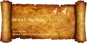 Antal Aglája névjegykártya